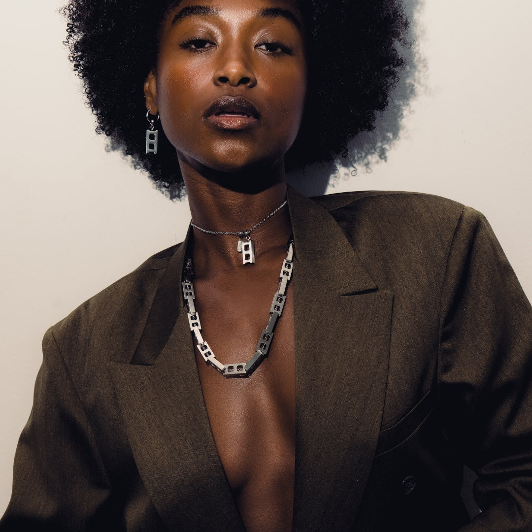 Concrete Slider Necklace